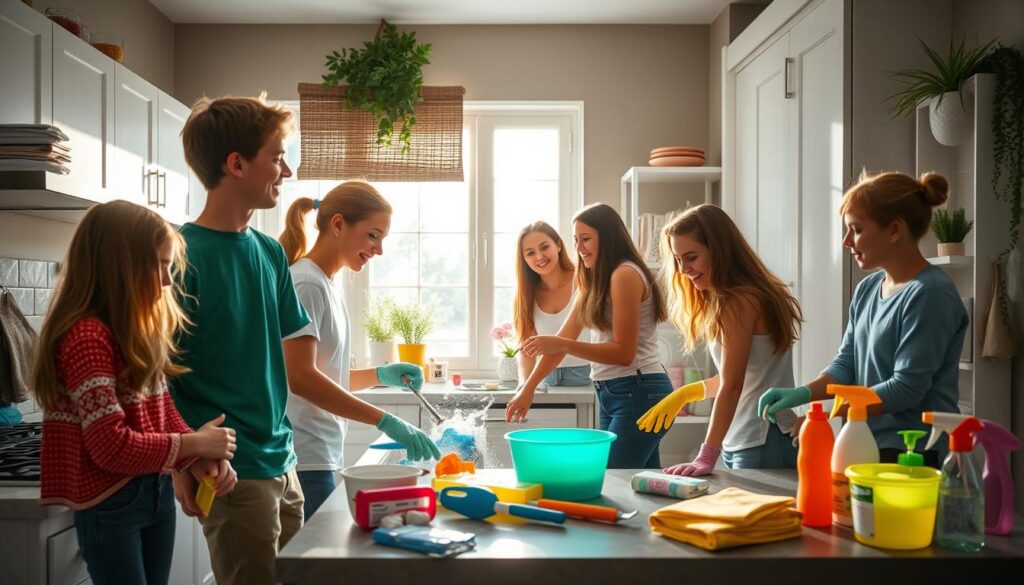 engaging teens in household chores